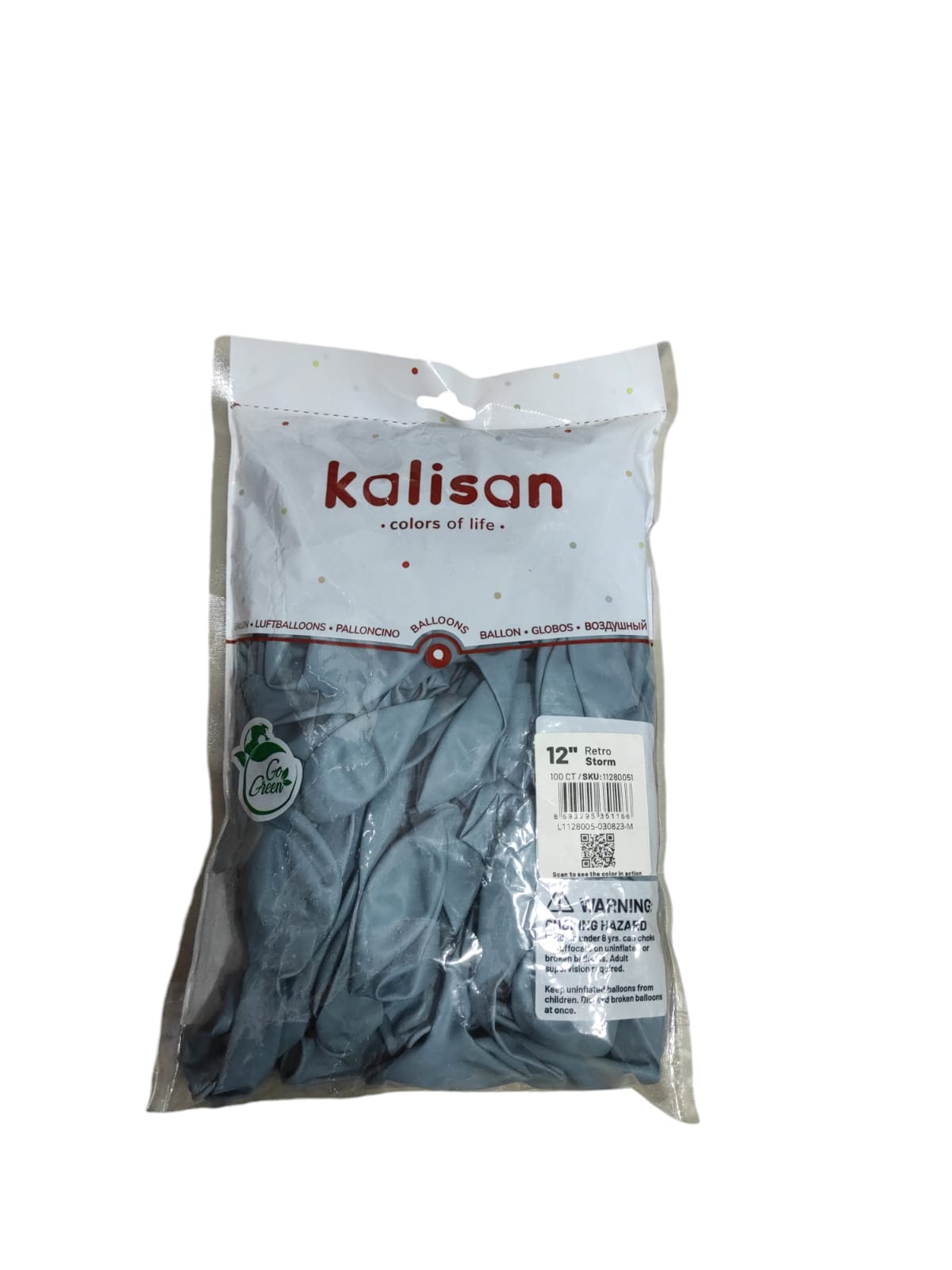 Kalisan Retro Balon Fırtına Mavisi 12 inç 100lü 
